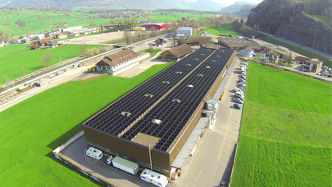 Anderhalden Photovoltaik 326kWp Aufdach